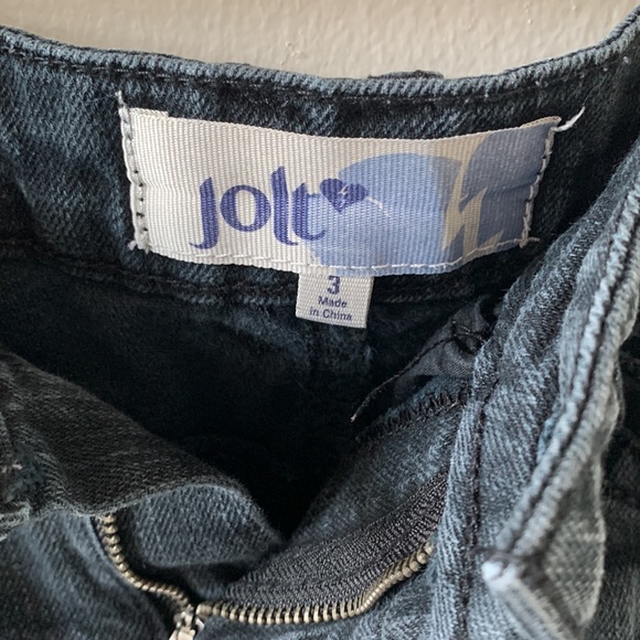 High waisted black denim shorts - Picture 3 of 3